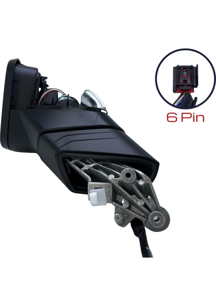 Dış Dikiz Aynası Vw Golf 8 2021-2023 Elektrikli, Isıtmalı, Sinyalli, Manuel Katlanır, Astarlı Kapak, 6 Pin