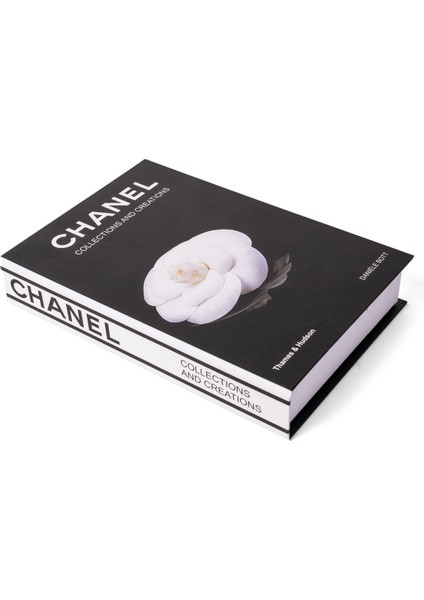 Chanel Siyah Gül Dekoratif Kitap Kutusu