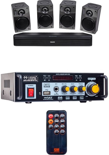 Magıcvoıce Anfi +Philips CS-3950 D 5' Li Takım Hoparlör Set.