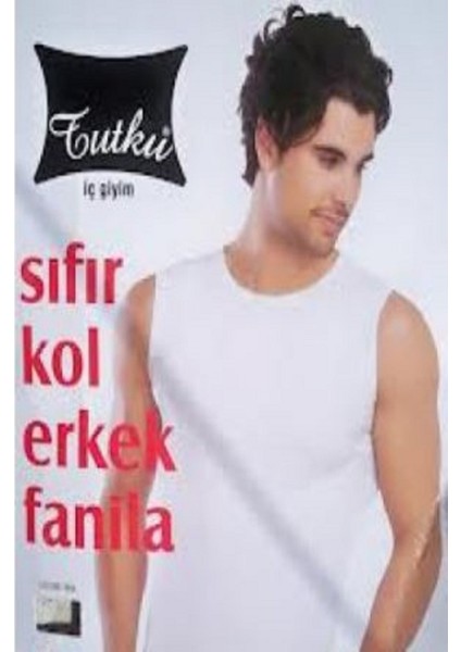 Tutku Beyaz Sıfır Kol Erkek Fanila(L Numara )1 Adet Kaliteli Kullanışlı Uzun Ömürlü