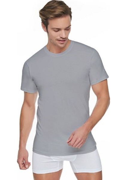 Seher Yıldızı Erkek Penye Gri Sıfır Yaka Fanila Atlet ( Beden 5 ) 6 Adet Kullanışlı Kaliteli