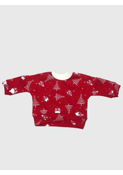 Organik Yılbaşı Noel Sweat Yakası Çıt Çıtlı