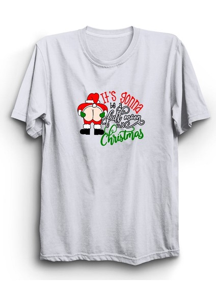 Noel Baba, Dolunay, Full Moon, Christmas, Yeni Yıl, Yılbaşı Tişört