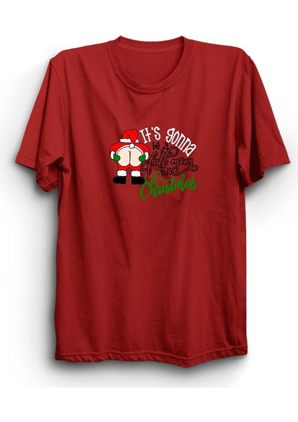 Noel Baba, Dolunay, Full Moon, Christmas, Yeni Yıl, Yılbaşı Tişört