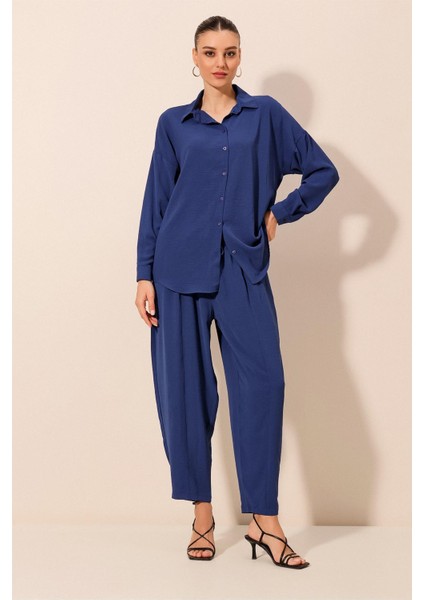 6593 Oversize Ikili Takım - Saks