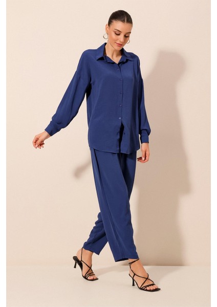 6593 Oversize Ikili Takım - Saks