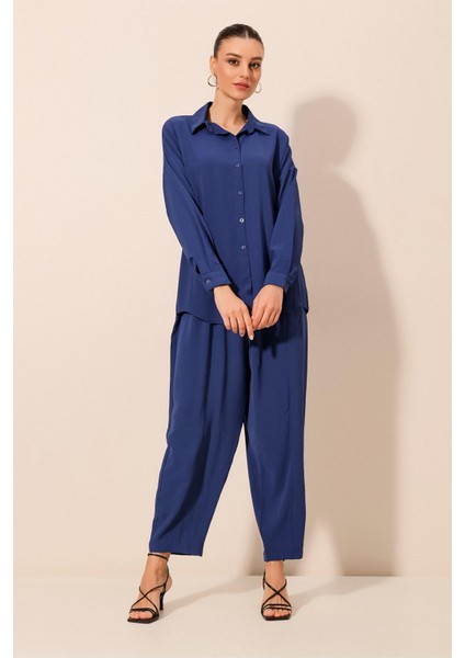 6593 Oversize Ikili Takım - Saks