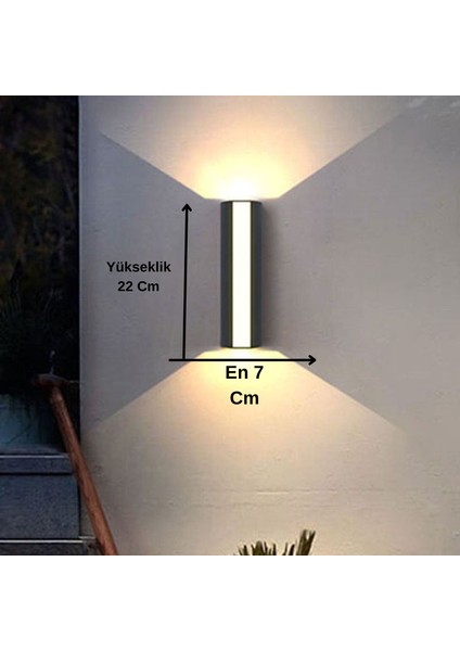 Modern ve Şık Tasarım 12 Watt Gün Işığı LED Armatür, Villa, Kafe, Bar, Otel, Bahçe, Balkon LED Aplik indirimleri