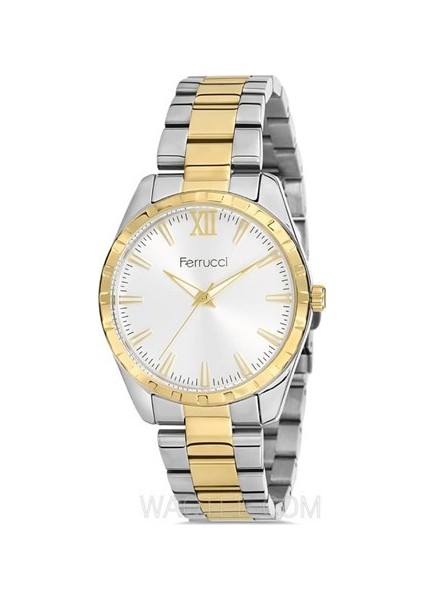 Ferruccı FC.14088M.04 Gümüş&Altın Renk Çelik Kadın Kol Saati