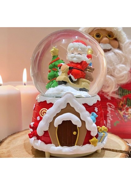 Yılbaşı Kar Küresi Mega Boy Otomatik Kar Üflemeli Işıklı Müzikli Kar Küresi