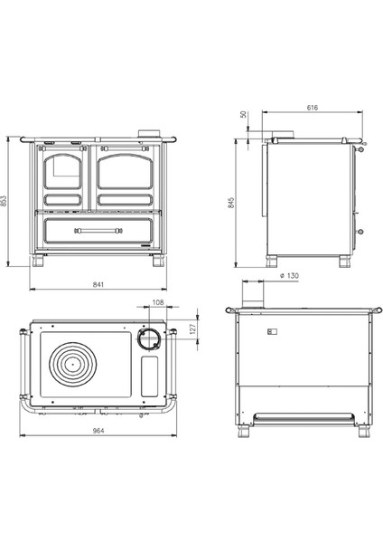 La Nordica Favola Family 4,5 Kuzine Soba Antrasit 7014001