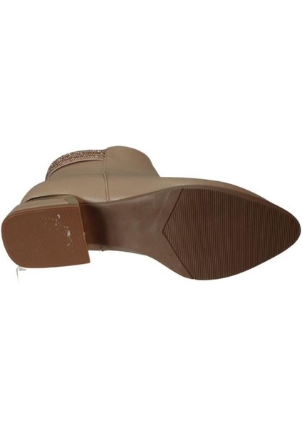 Kadın Siyah Krem Nut Cilt Bileği Taşlı 11 cm Bilek Boyu Bot fırsatları