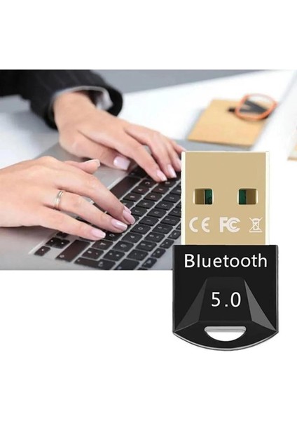 Mini Bluetooth Adaptör V5.0 USB Bluetooth Dongle 5.0 Bluetooth Aparatı Çevirici Dönüştürücü