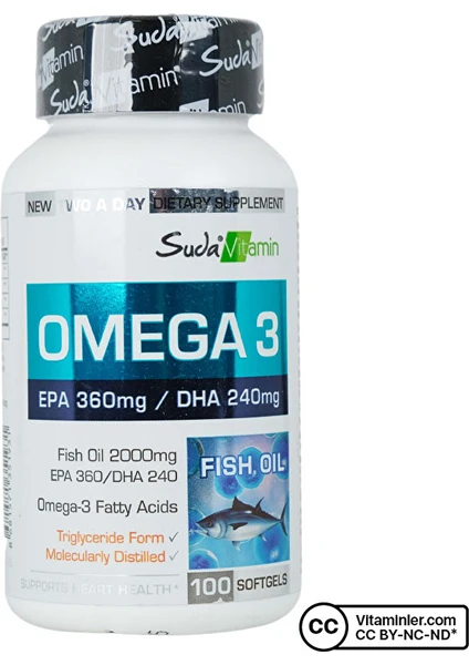 Suda Collagen Suda Vitamin Omega 3 Balık Yağı 100 Kapsül