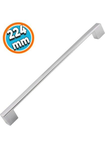 Mobilya Mutfak Dolabı Çekmece Dolap Kapak Kulpu Kulbu Krom 224 mm Metal Kulp