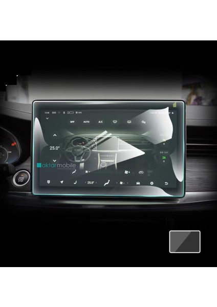 Skywell Et5 Multimedya Ekran Koruyucu 12.8" Temperli Cam Ekran Koruma Tam Uyum