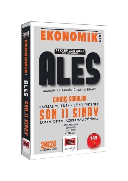 2024 ALES Ekonomik Seri Çıkmış Sorular Tamamı Çözümlü Son 11 Sınav