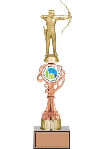 - Figürlü Kupalar - Okçu Figürlü Kupalar FG-036 C - 38 cm
