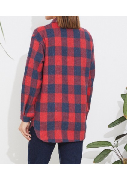 Lacivert Kırmızı Oduncu Ekose Gömlek indirimleri