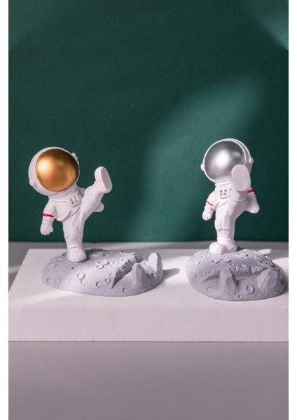 Masaüstü Sevimli Astronot Telefon Tutucu Standı Sağlam Tutunma Sallanmaz Dekoratif Evde Ofiste 1 Ad. fiyatları