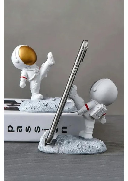 Masaüstü Sevimli Astronot Telefon Tutucu Standı Sağlam Tutunma Sallanmaz Dekoratif Evde Ofiste 1 Ad. modelleri