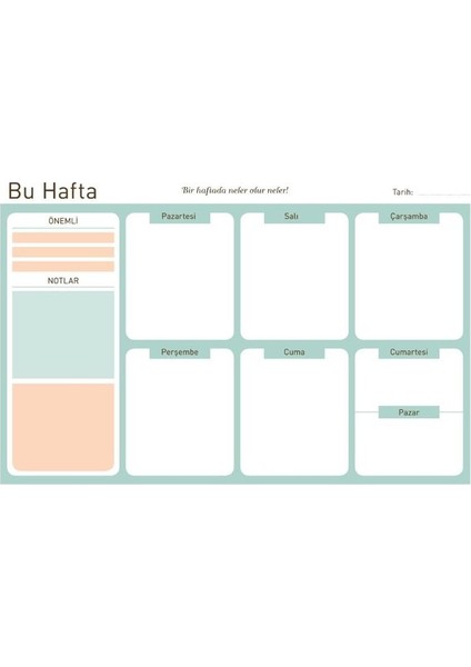 Haftalık Planlayıcı 7 24 x 16