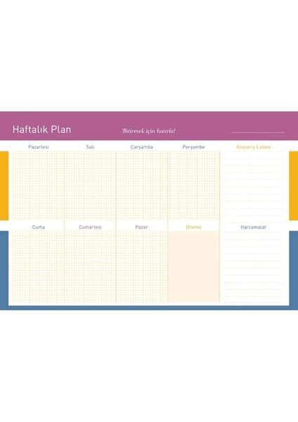 Haftalık Planlayıcı 5 24 x 16