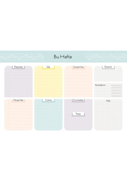 Haftalık Planlayıcı 6 24 x 16