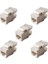 Beyaz 5 Parça Cat6 RJ45 Keystone Jakları Ince Profil, Ethernet Duvar Jakı Punch Down, CAT5E Keystone Modül Konektörü (Yurt Dışından) 1