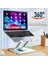 Gri Outmıx Dizüstü Bilgisayar Standı 360° Dönebilen Dizüstü Tablet Tutucu Kaldırılabilir Alüminyum Alaşımlı Stand, 10-17,3" Dizüstü Tablet ile Uyumlu (Yurt Dışından) 2