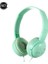 Yeşil Sevimli Çocuk Kulaklıkları 3.5mm Jack 3D Stereo Müzik Kablolu Kulaklık Cep Telefonu iphone Dizüstü Hediye Için Mikrofon ile 90 ° Döndür (Yurt Dışından) 1