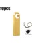 Gold-C3 16GB 10PCS Ücretsiz Özel Logo USB Flash Sürücü 4gb 8gb 2.0 Yüksek Hızlı Kalem Sürücü 16GB 32GB 64GB 128GB Pendrive Metal USB Anahtarlı Çubuklar (Yurt Dışından) 1