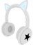 03 Kablosuz Kulaklık Bluetooth5.0 Bas Stereo Ses Kulaklık Kedi Kulak Kulaklık Pc Dizüstü Telefon Için LED Işıkları ile Mikrofon (Yurt Dışından) 1