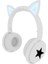 03 Kablosuz Kulaklık Bluetooth5.0 Bas Stereo Ses Kulaklık Kedi Kulak Kulaklık Pc Dizüstü Telefon Için LED Işıkları ile Mikrofon (Yurt Dışından) 4
