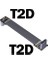 T2D-T2D 40CM Usb2.0 Tip-C Şerit Düz Kablo Emı Kalkan Uzatma Fpc Kablosu USB 2.0 Usb-C 90 Derece Yukarı/aşağı Açılı Konnektör 5cm-3m Tv Pc Için (Yurt Dışından) 1