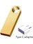 Altın Tipcbeyaz 128GB USB Flash Sürücü 64GB Metal Pendrive 128GB Yüksek Hızlı USB Bellek 32GB Kalem Sürücü 16GB USB Flash 256GB 512GB (Yurt Dışından) 1