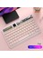 Pembe Şeffaf Kablosuz Bluetooth Klavye Ultra-Ince Taşınabilir iPad Akıllı Telefon Tablet Dizüstü Ios Android Windows Için Arkadan Aydınlatmalı (Yurt Dışından) 1