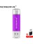 Mor 128 GB Pendrive 2 In 1 Otg 128 GB 64 GB 32 GB USB Flash Sürücü Gerçek Kapasite Memory Stick Kalem Sürücü U Disk Android Telefon Için Tip C Adaptör (Yurt Dışından) 1