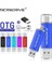 Gök Mavisi 256GB Otg Tip C Pendrive 128GB 64GB Hafıza Çubuğu 32GB 16GB Kalem Sürücü 8gb 4gb Flash USB Kalem Flash Stick Tip-C Adaptörü ile Hediye (Yurt Dışından) 5