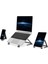 Gri Stand ve Çanta Oatsbasf Mini Taşınabilir Dizüstü Bilgisayar Standı Tutucu Macbook Air Pro iPad 3 In 1 Sihirli Çubuk Cep Tablet Telefon Tutucu Dizüstü Standı (Yurt Dışından) 5