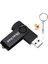 Siyah 32GB Yüksek Hızlı USB Flash Sürücüler 64GB Gerçek Kapasiteli Kalem Sürücü 32GB Döndürülebilir Siyah Memory Stick 16GB Ücretsiz Anahtarlık Pendrive 8gb 4gb (Yurt Dışından) 1