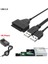 USB 2.0 Abd Sata USB 3.0 Kablosu Güç Kaynağı Adaptörü 2.5 3.5 Inç Sabit Disk Disk Harici Konektör SSD HDD 22PIN Adaptör Sata A USB (Yurt Dışından) 1