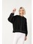 Kadın Siyah Oversize Sweatshirt 2