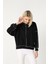 Kadın Siyah Oversize Sweatshirt 3