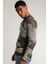 Slim Fit Ters Örgü Ağac Desen Bisiklet Yaka Triko Kazak 4