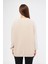 Bej Kadın Oversize Basic Sweatshirt - Karmen 5