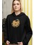 Siyah Yeni Yıl Yılbaşı Merry Christmas Özel Tasarım Yeniyıl Temalı Hediyelik Kapşonlu Sweatshirt 3