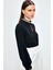 Yaka Aksesuarlı Bluz - Siyah 4