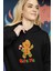 Siyah Yeni Yıl Yılbaşı Merry Christmas Özel Tasarım Yeniyıl Temalı Hediyelik Kapşonlu Sweatshirt 2