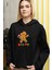 Siyah Yeni Yıl Yılbaşı Merry Christmas Özel Tasarım Yeniyıl Temalı Hediyelik Kapşonlu Sweatshirt 3